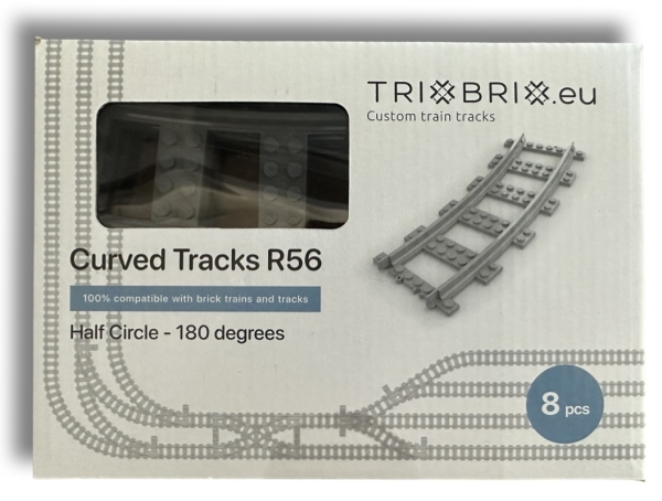 8x gebogene Gleise R56 - 180 Grad von TrixBrix